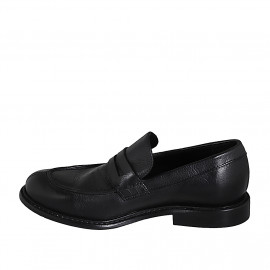 Mocassin de haute qualité pour hommes en cuir noir - Pointures disponibles:  36, 50, 51, 53, 54 2