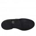 Mocassin de haute qualité pour hommes en cuir noir - Pointures disponibles:  36, 50, 51, 53, 54