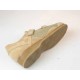 Men's casual shoe with velcro in beige suede and fabric - Available sizes:  36, 37
