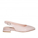 Slingback a punta da donna in vernice naplak rosa tacco 2 - Misure disponibili: 35