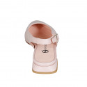 Slingback a punta da donna in vernice naplak rosa tacco 2 - Misure disponibili: 35