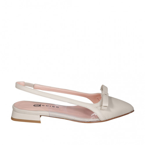 Woman's slingback in beige leather...