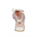 Slingback pour femmes en cuir beige et vinyle transparent avec elastique et noeud talon 2 - Pointures disponibles:  35