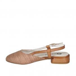 Woman's slingback in cognac... 2