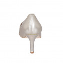 Escarpin à bout pointu pour femmes en cuir lamé platine talon 7 - Pointures disponibles:  31, 34, 35, 42, 43, 44, 45