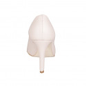 Zapato de salon puntiagudo en piel nude con tacon 10 - Tallas disponibles:  33, 34, 42, 43