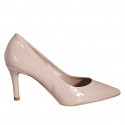 Decolté da donna in vernice nude tacco 7 - Misure disponibili: 31, 42, 43, 44, 45