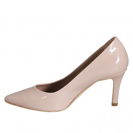 Decolté da donna in vernice nude tacco 7 - Misure disponibili: 31, 42, 43, 44, 45 2