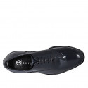 Zapato oxford elegante para hombre con cordones en charol azul - Tallas disponibles:  36, 37, 38, 46, 47, 51, 52