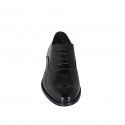 Scarpa Oxford elegante e stringata da uomo in vernice nera - Misure disponibili: 36, 37, 38, 47, 48, 50, 51, 52