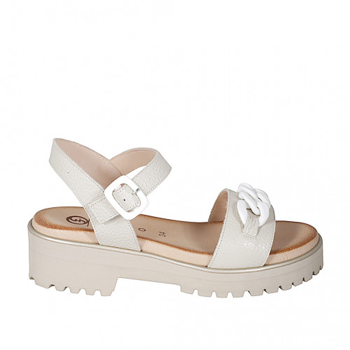 Damensandale mit Riem und Kette aus...