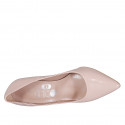 Decolté da donna a punta in vernice nude con tacco 10 - Misure disponibili: 32, 34, 35, 42, 43, 44