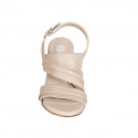 Sandale pour femmes en cuir nue talon 7 - Pointures disponibles:  43, 45