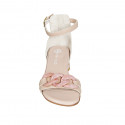 Scarpa aperta da donna con cinturino alla caviglia e catena in pelle nude tacco 3 - Misure disponibili: 32