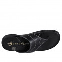 Sandale entredoigt pour hommes en cuir noir - Pointures disponibles:  46, 47, 48, 49
