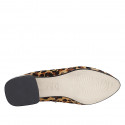 Ballerina da donna in pelle di vitello maculato con pelo e vernice nera tacco 2 - Misure disponibili: 32, 33, 34, 35, 42, 43, 44, 45, 46