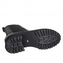 Stivaletto Chelsea alto da donna con elastici in pelle nera tacco 5 - Misure disponibili: 32, 33, 34, 35, 42, 43, 44, 45