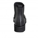 Chelsea bottines pour femmes avec elastiques en cuir noir talon 3 - Pointures disponibles:  32, 33, 34, 35, 42, 43, 44, 46