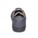 Sneaker stringata bassa da uomo con plantare estraibile in nabuk blu - Misure disponibili: 37, 38, 46, 47, 48, 49, 51, 52