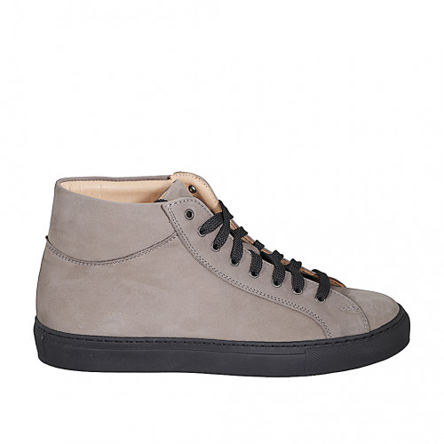 Men's laced ankle-high sneaker with...