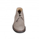 Chaussure sportif pour hommes avec lacets en nubuck taupe - Pointures disponibles:  37, 38, 46, 47, 48, 49, 50, 51, 52
