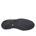 Chaussure sportif pour hommes avec lacets en nubuck taupe - Pointures disponibles:  37, 38, 46, 47, 48, 49, 50, 51, 52