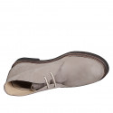 Chaussure sportif pour hommes avec lacets en nubuck taupe - Pointures disponibles:  37, 38, 46, 47, 48, 49, 50, 51, 52