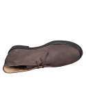 Chaussure sportif pour hommes avec lacets en nubuck marron foncé - Pointures disponibles:  37, 38, 46, 47, 48, 49, 50, 52