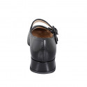 Mary Jane pour femmes avec bout carré et courroies en cuir verni noir talon 3 - Pointures disponibles:  32, 33, 35, 42, 43, 44, 45