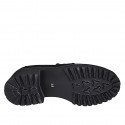 Mocassin sportif pour femmes avec chaine en or en daim noir talon 5 - Pointures disponibles:  32, 33, 34, 35, 42, 43, 44, 45, 46
