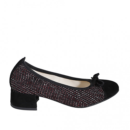 Woman's ballerina with bow and captoe...