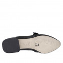 Ballerina Mary Jane a punta da donna in pelle nera tacco 2 - Misure disponibili: 32, 33, 35, 42, 43, 44, 45, 46