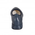 Ballerina da donna a punta in pelle blu tacco 2 - Misure disponibili: 32, 33, 35, 42, 43, 45, 46