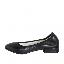 Ballerine pour femmes à bout pointu en cuir noir talon 2 - Pointures disponibles:  32, 33, 34, 35, 42, 43 2