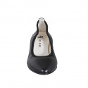 Ballerine pour femmes à bout pointu en cuir noir talon 2 - Pointures disponibles:  32, 33, 34, 35, 42, 43