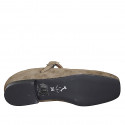 Mary Jane ballerine pour femmes à bout carré en daim vert avec courroie talon 2 - Pointures disponibles:  33, 35, 42, 43, 44, 46