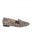 Mocassino a punta da donna in camoscio maculato con tacco 2 - Misure disponibili: 33, 34, 35, 42, 43, 44, 45