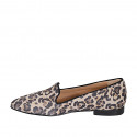 Woman's pointy loafer in spotted suede with heel 2 - Available sizes:  33, 34, 35, 42, 43, 44, 45