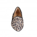 Woman's pointy loafer in spotted suede with heel 2 - Available sizes:  33, 34, 35, 42, 43, 44, 45