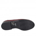 Mocassin pour femmes en cuir bordeaux talon 2 - Pointures disponibles:  32, 33, 34, 35, 42, 43, 44, 45, 46