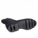 Botines para mujer con elasticos en gamuza azul tacon 4 - Tallas disponibles:  32, 33, 34, 35, 42, 43, 44, 45, 46, 47