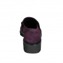 Mocassin pour femmes avec accessoire en daim violet talon 4 - Pointures disponibles:  32, 33, 34, 35, 42, 43, 44, 45, 46