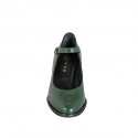 Mary Jane da donna con punta tonda in vernice verde tacco 5 - Misure disponibili: 32, 33, 35, 42, 43, 44, 45, 46
