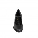 Decolté Mary Jane a punta tonda in pelle nera tacco 7 - Misure disponibili: 32, 33, 42, 43, 44, 45, 46