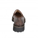 Mocassin pour femmes en cuir vintage et daim marron talon 3 - Pointures disponibles:  32, 33, 35, 42, 43, 44, 45, 46