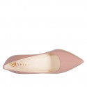 Escarpin à bout pointu pour femmes en cuir verni beige avec talon 7 - Pointures disponibles:  33, 35, 42, 43, 44, 45