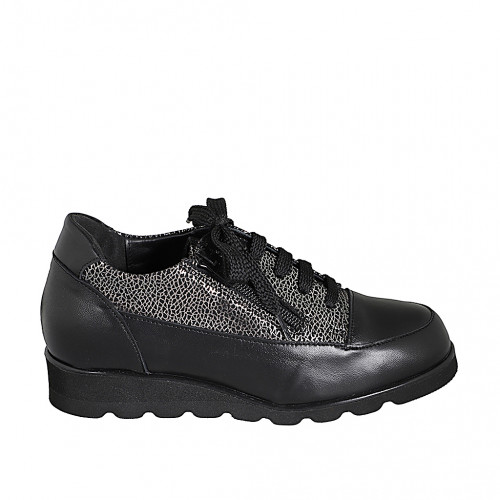 Women's lace-up sneaker with zipper...