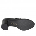 Mary Jane pour femmes en cuir verni noir avec courroie et semelle intérieure amovible talon 5 - Pointures disponibles:  32, 33, 34, 35, 42, 43, 44, 45, 46