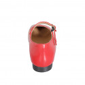 Mary Jane pour femmes en cuir verni rouge avec courroies talon 2 - Pointures disponibles:  34, 35, 42, 43, 44, 45, 46