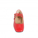 Mary Jane da donna con cinturini in vernice rossa tacco 2 - Misure disponibili: 34, 35, 42, 43, 44, 45, 46